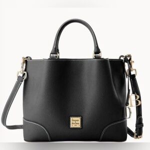DOONEY & BOURKE SORRENTO BARLOW LEATHER HANDBAG BLACK PLUS DUST BAG NWT
